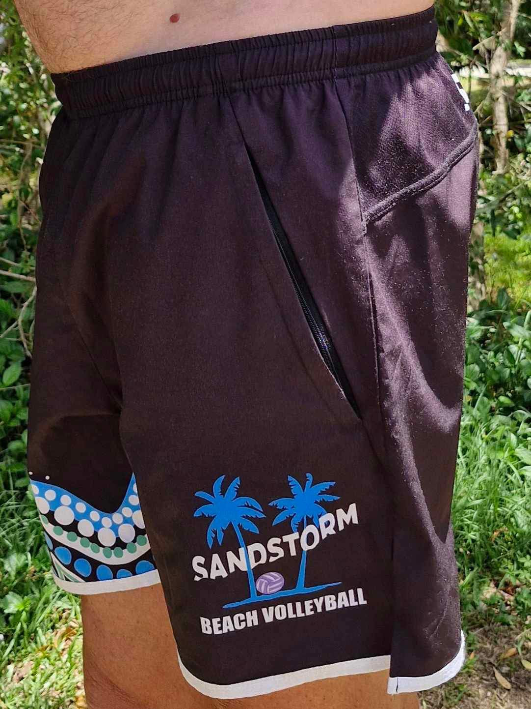 Sandstorm Beach Volleyball Shorts - Black