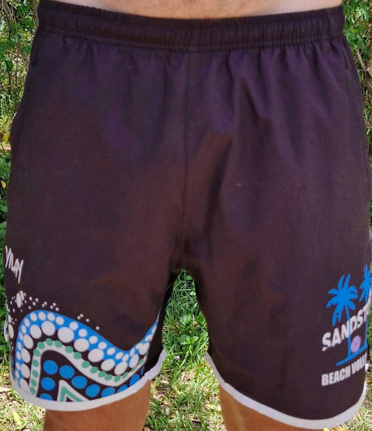 Sandstorm Beach Volleyball Shorts - Black